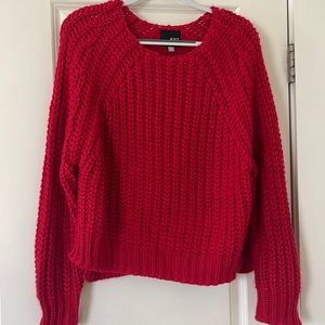 Red knit sweater